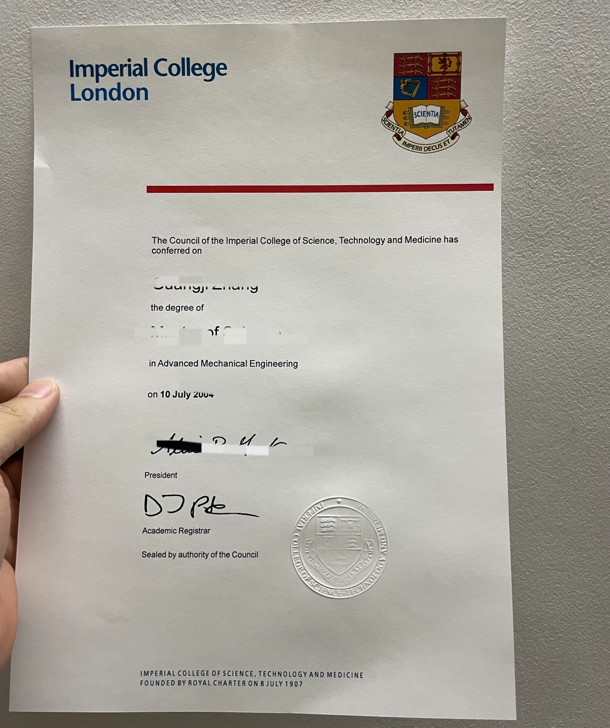 英国帝国理工学院毕业证学位证Imperial College London degree