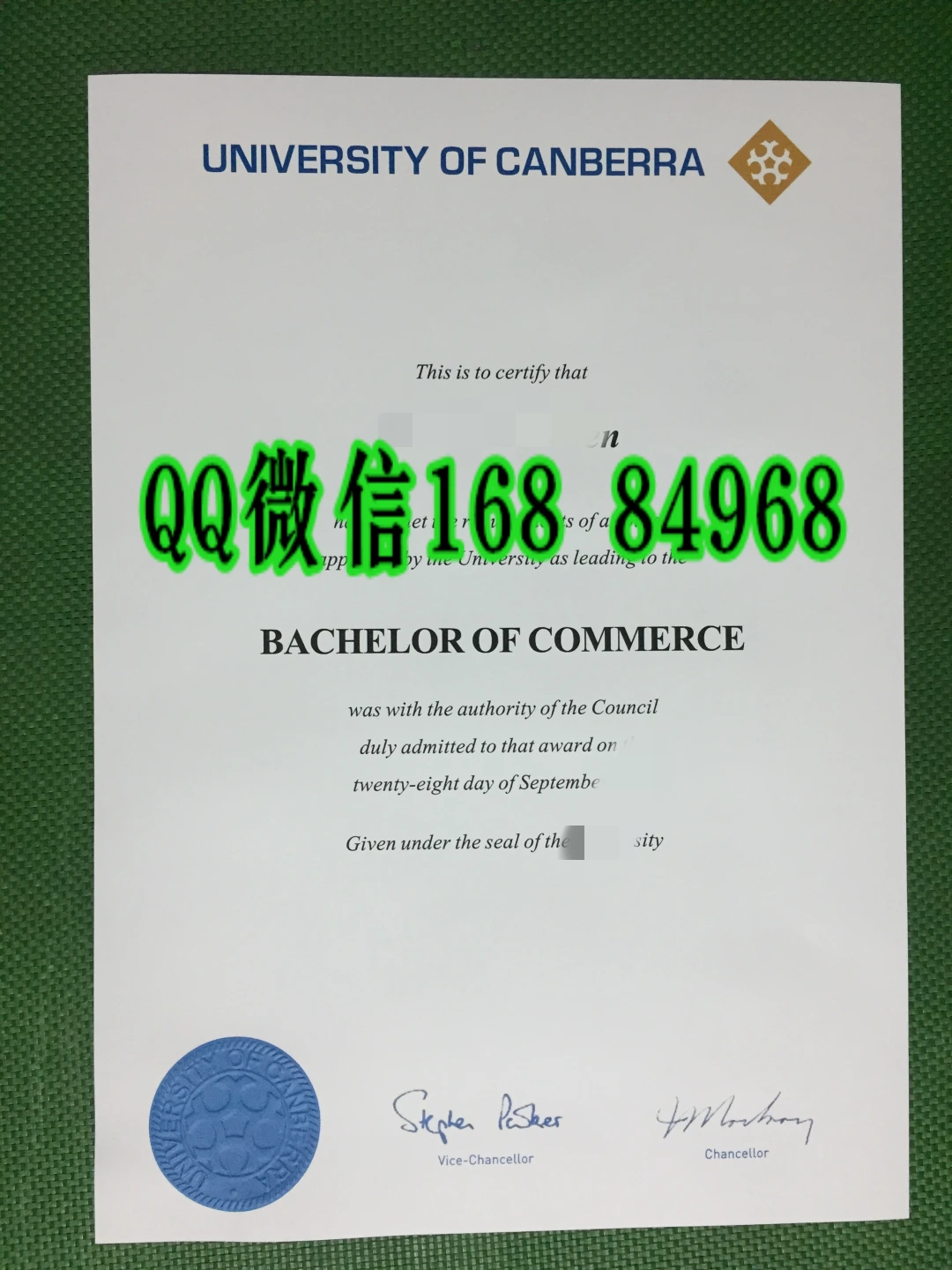 澳洲堪培拉大学毕业证,University of Canberra diploma,UC Testamur,堪培拉大学留服认证材料