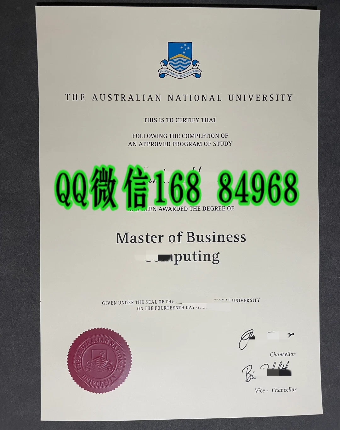澳大利亚国立大学硕士毕业证,澳大利亚国立大学硕士学位证,澳大利亚国立大学硕士文凭样本,澳大利亚国立大学毕业证样本