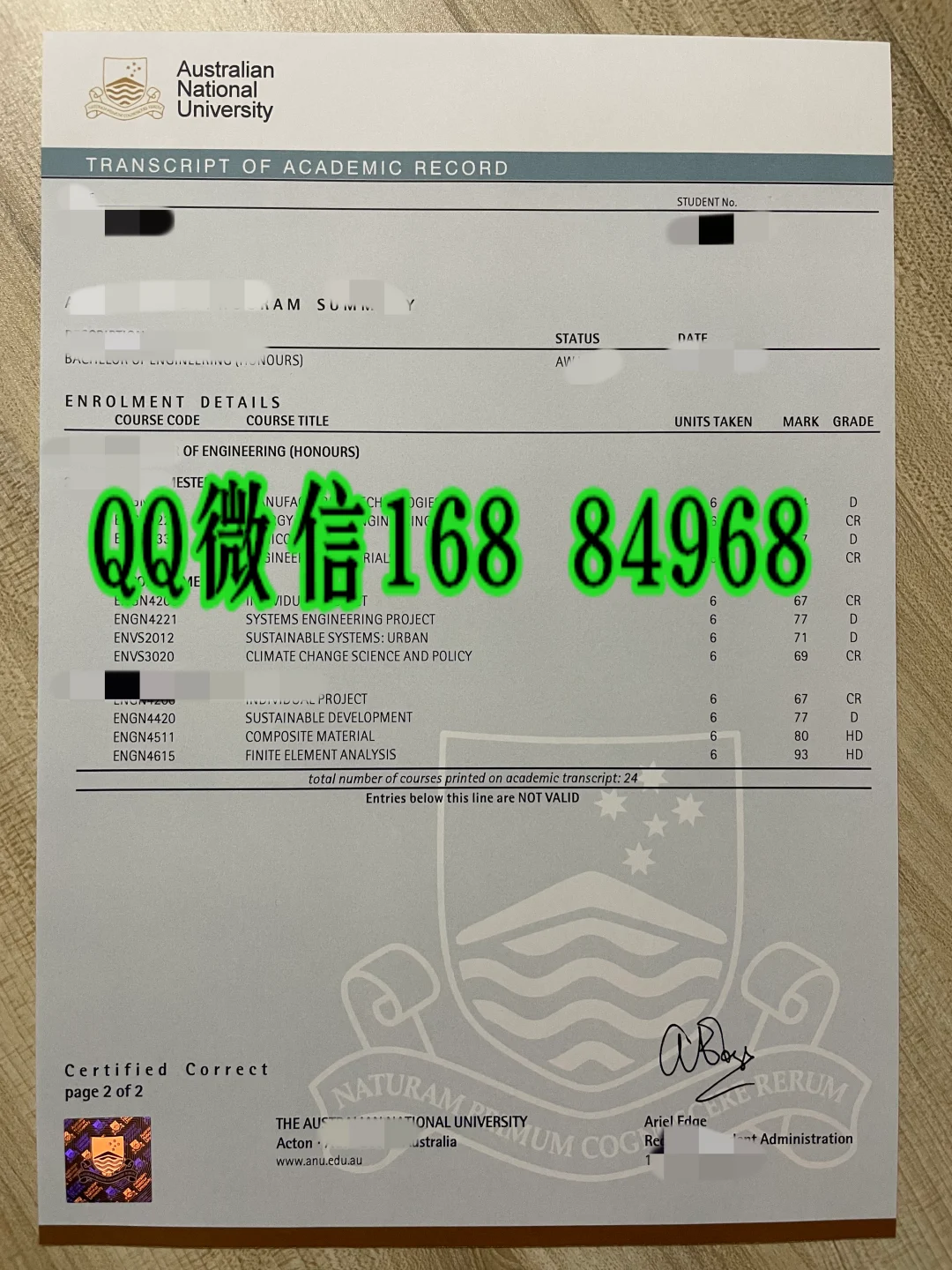 澳大利亚国立大学成绩单 Australian National University academic transcript,澳大利亚国立大学成绩单,ANU academic transcript,澳洲国立大学官方成绩单,澳洲国立大学 Transcript,ANU 本科硕士成绩单,澳洲国立大学 My eQuals 成绩单