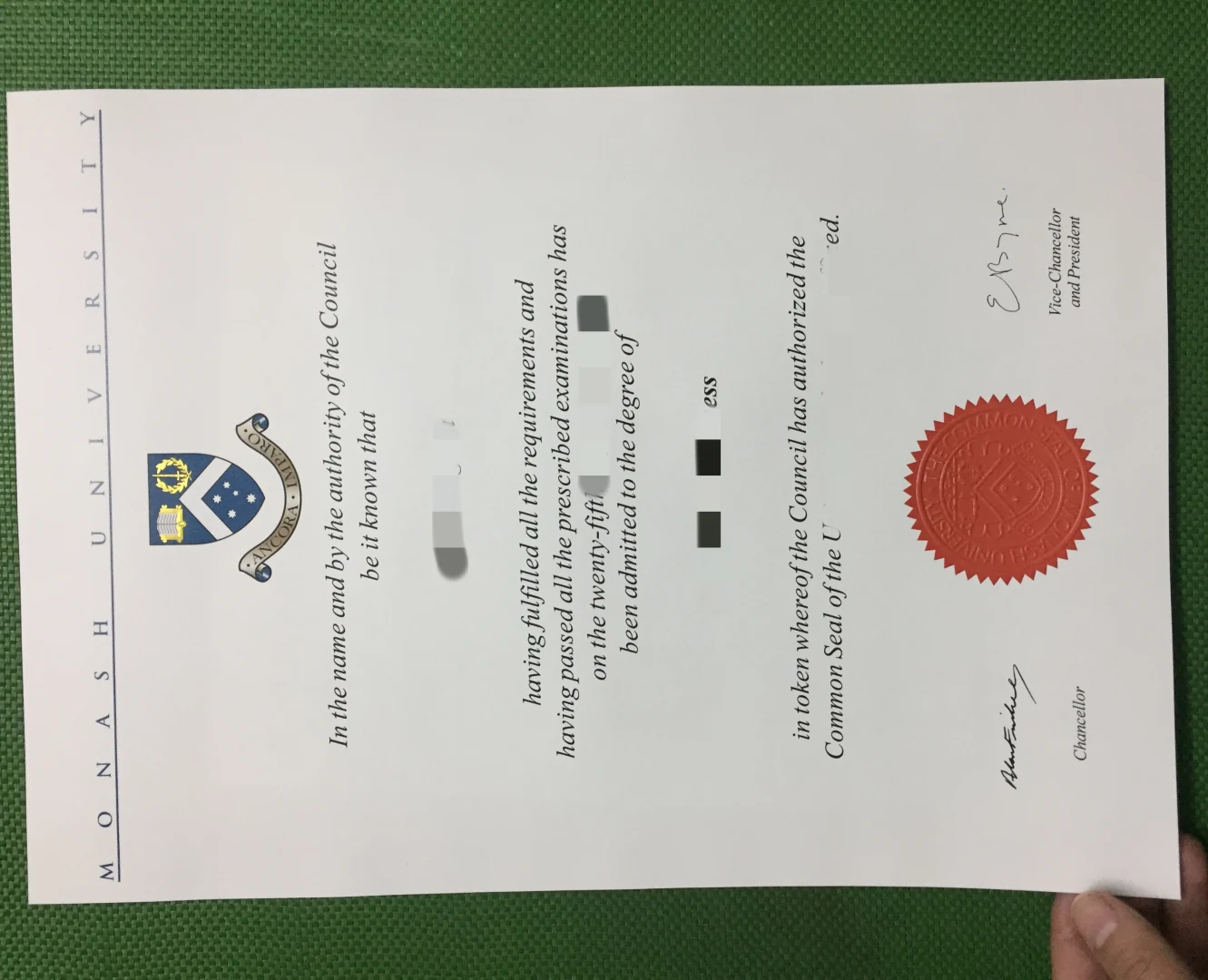 澳洲莫纳什大学毕业证 Monash University diploma
