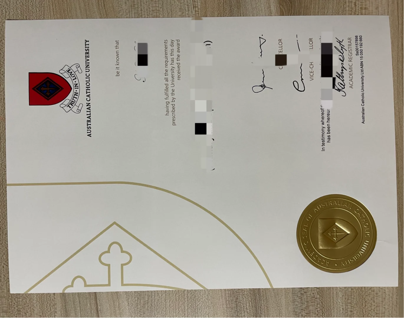 澳大利亚天主教大学毕业证 Australian Catholic University degree certificate