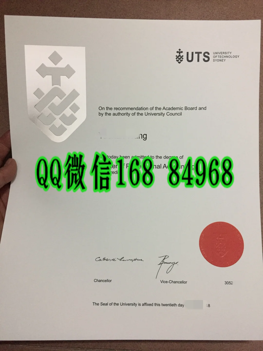 悉尼科技大学毕业证 Testamur|UTS University of Technology Sydney diploma