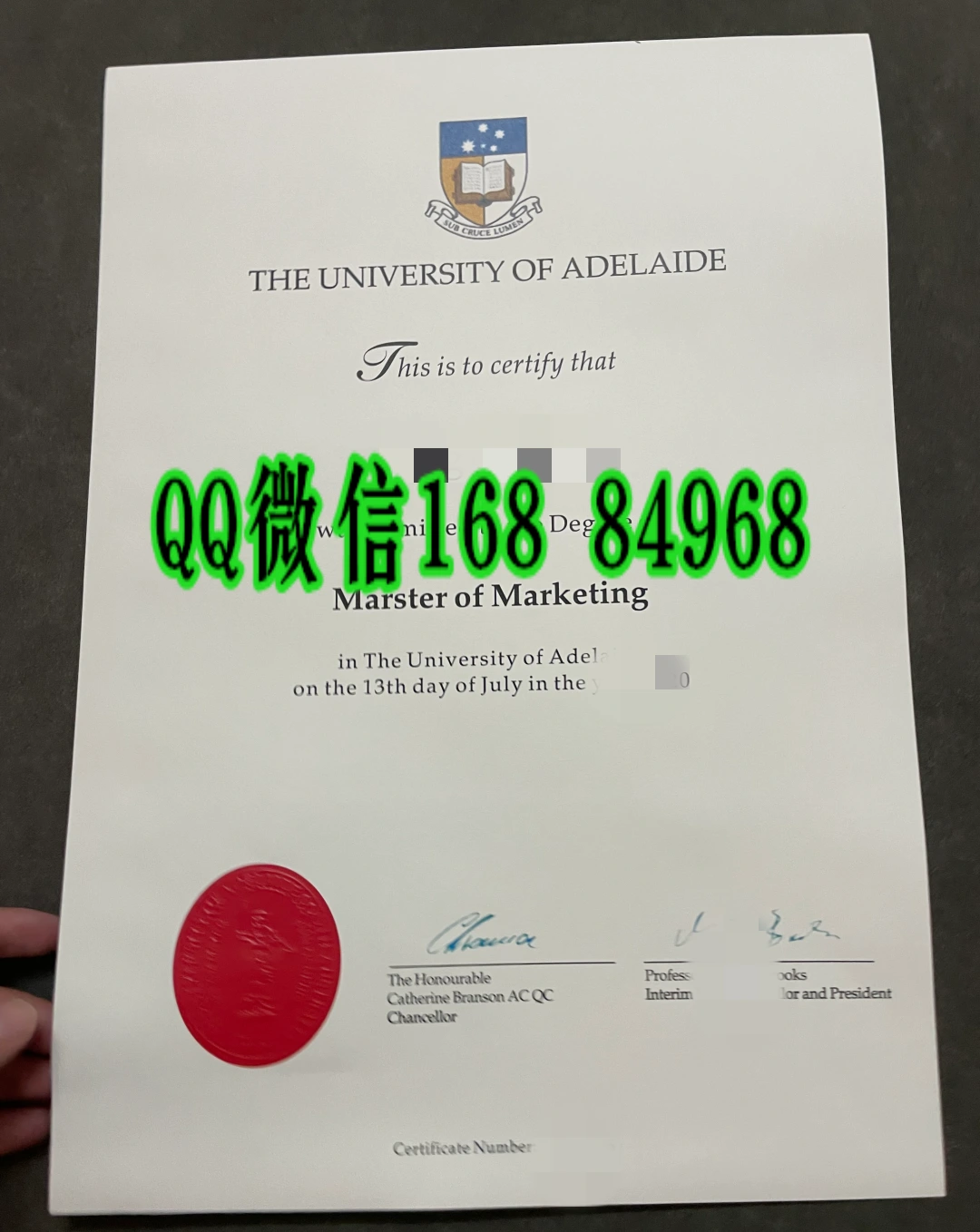 阿德莱德大学硕士学位证书,阿德莱德大学硕士文凭样本,澳洲大学硕士毕业证样本,澳洲高校文凭样本