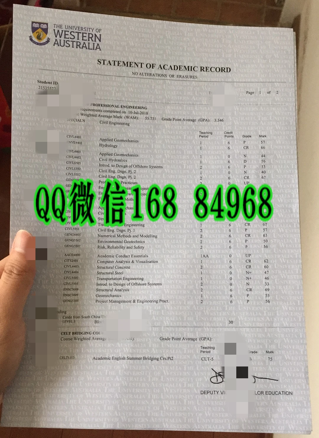 澳洲西澳大学成绩单UWA Statement of Academic Record,澳洲西澳大学成绩单,UWA 官方成绩单,西澳大学 WAM GPA 评分,西澳大学 My eQuals 成绩单,西澳大学成绩单